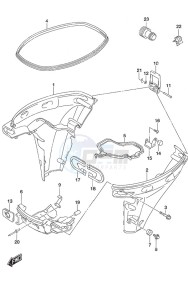 DF 9.9B drawing Side Cover Tiller Handle w/Power Tilt