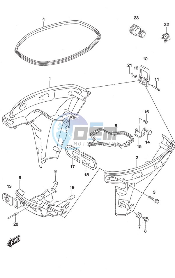 Side Cover Tiller Handle w/Power Tilt