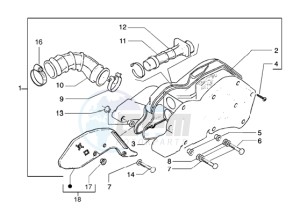 Beverly 200 drawing Air filter