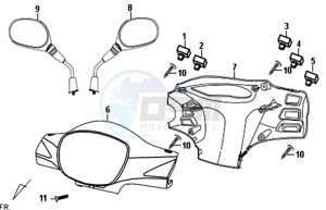 FIDDLE II 50 drawing HEAD LIGHT COVER / MIRRORS / CONTROLS