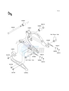 KLX 110 A (KLX110 MONSTER ENERGY) (A6F-A9FA) A9F drawing SWINGARM