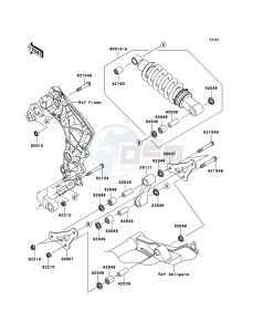 Z1000SX ABS ZX1000HDF FR GB XX (EU ME A(FRICA) drawing Suspension/Shock Absorber