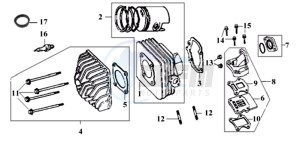 JET EURO 50 drawing CYLINDER MET PISTON / CYLINDER HEAD