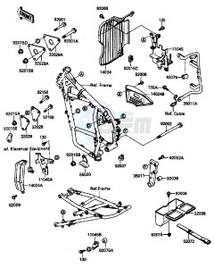 KL 650 A [KLR650] (A6-A9) [KLR650] drawing FRAME FITTINGS