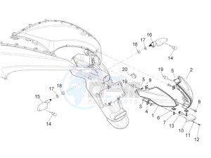 BV 350 4T 4V ie E3 ABS (USA) Usa drawing Rear headlamps - Turn signal lamps