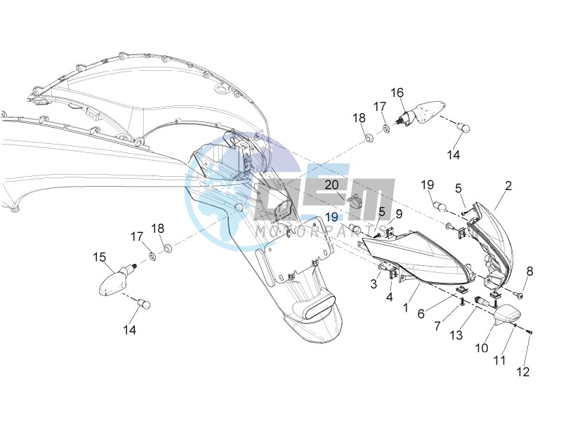 Rear headlamps - Turn signal lamps