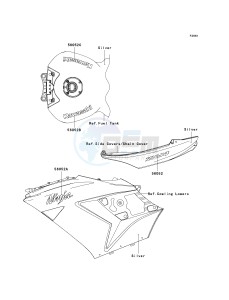 KRF 750 F [TERYX 750 4X4 NRA OUTDOORS] (F8F) C8F drawing DECALS-- SILVER- --- C8F- --- CA,US- -