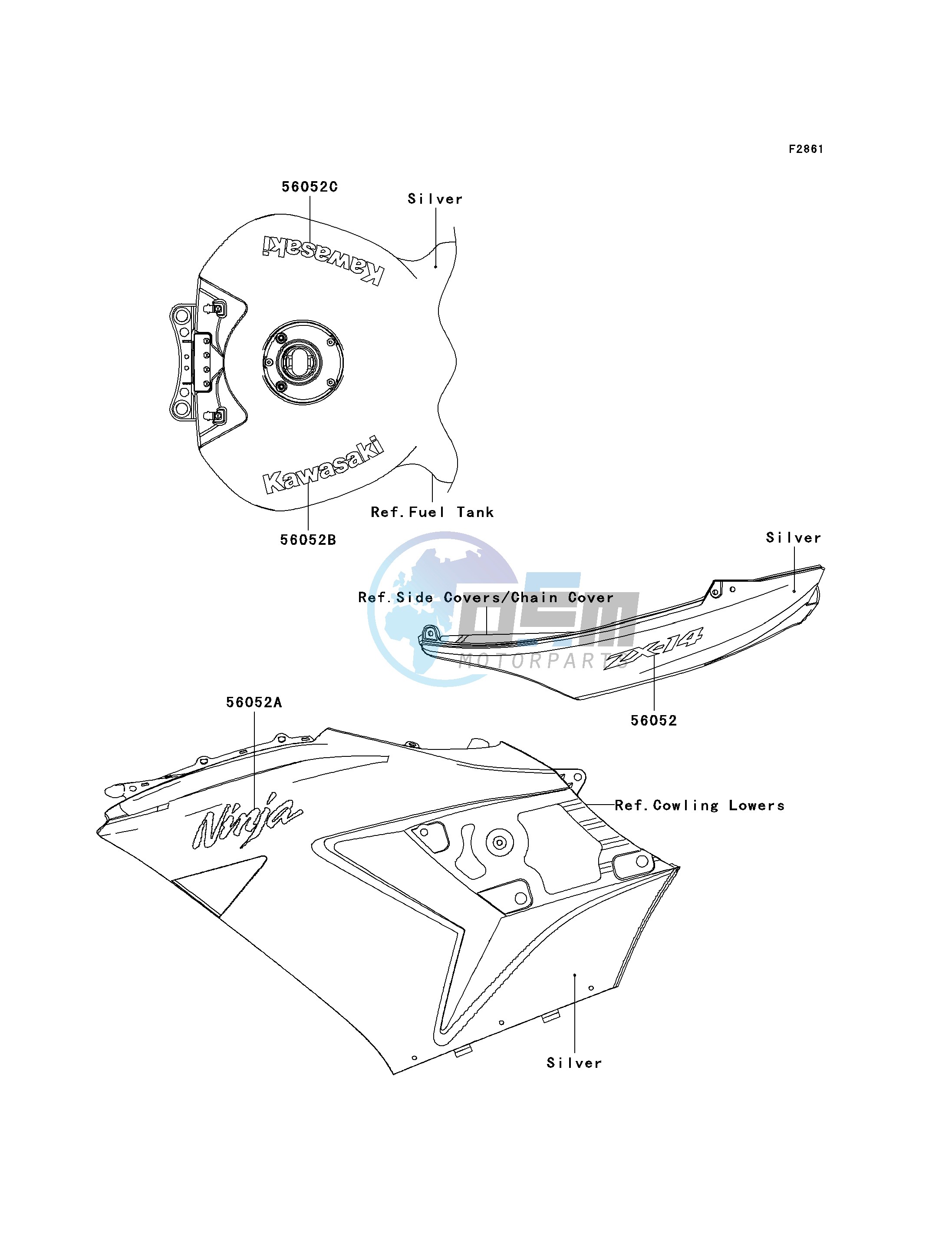 DECALS-- SILVER- --- C8F- --- CA,US- -