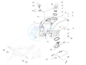 Audace 1400 USA-CND 1380 drawing Fuel tank