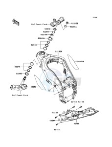 NINJA ZX-10R ZX1000D7F FR GB XX (EU ME A(FRICA) drawing Frame