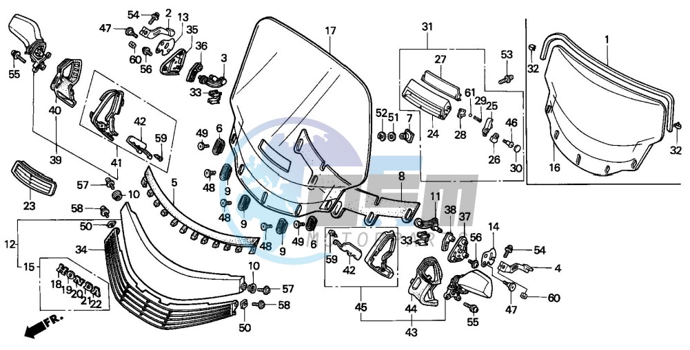 WIND SCREEN (GL1500SEP/SER)