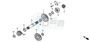 CR125R drawing KICK STARTER SPINDLE