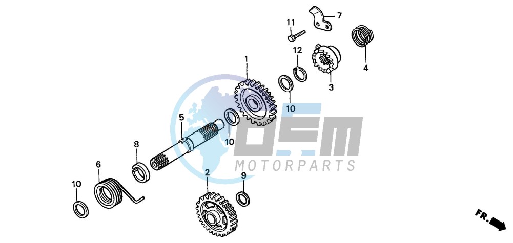 KICK STARTER SPINDLE