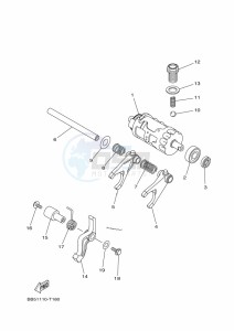 YFM450FWB KODIAK 450 (BJ5E) drawing SHIFT CAM & FORK