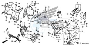 VFR1200XD CrossTourer - VFR1200X Dual Clutch 2ED - (2ED) drawing MIDDLE COWL