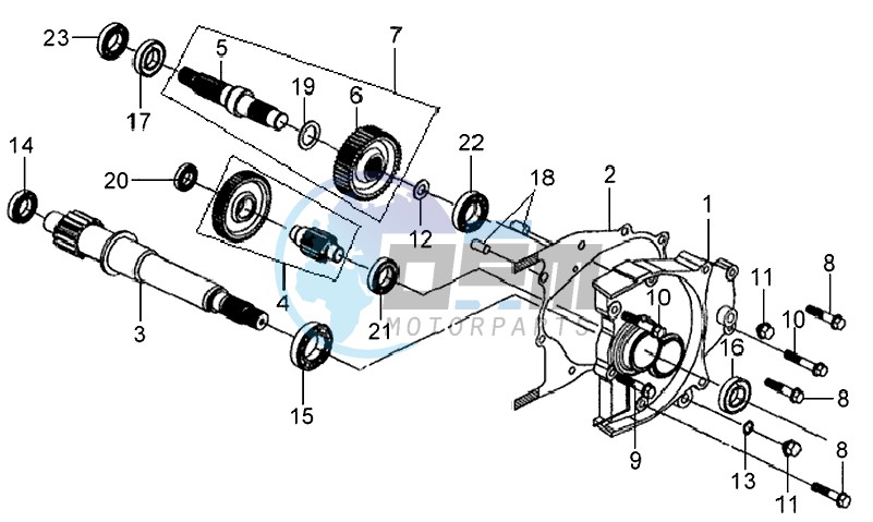 CRANKCASE - DRIVE SHAFT