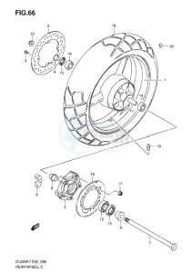 DL 650 V-STROM EU-UK drawing REAR WHEEL