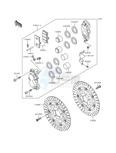 ZX 750 L [NINJA ZX-7] (L1-L3) [NINJA ZX-7] drawing FRONT BRAKE