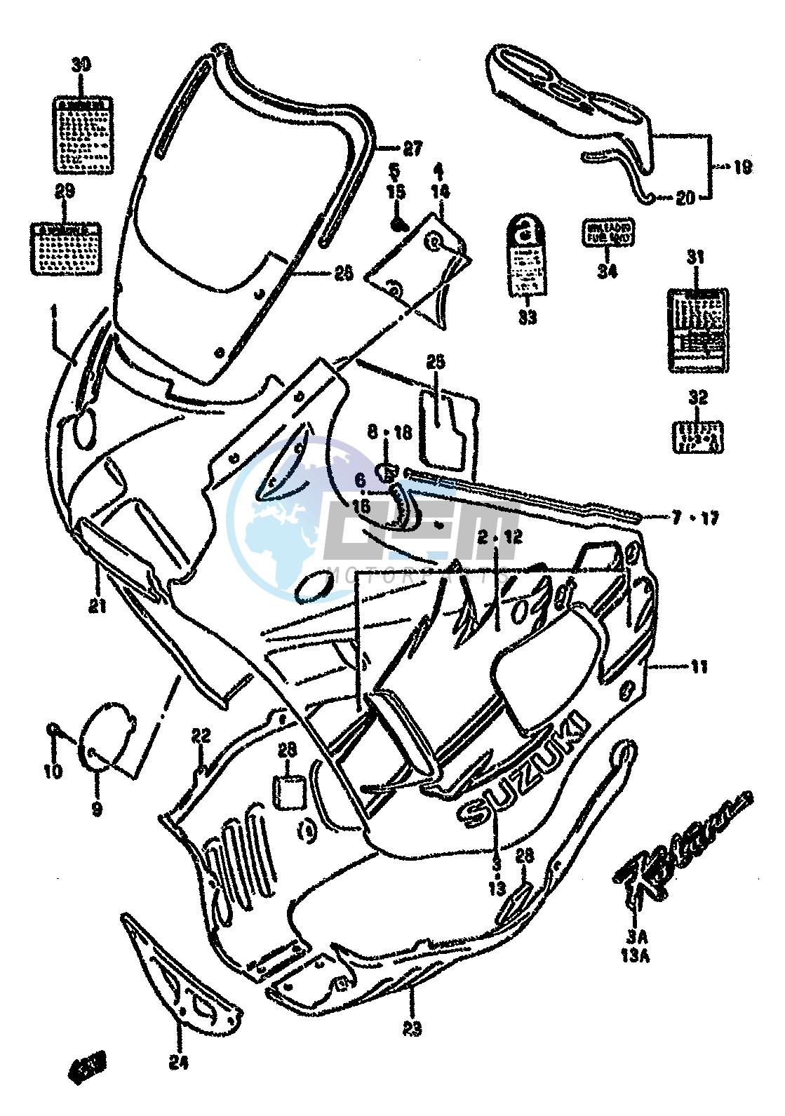 COWLING BODY (MODEL P)