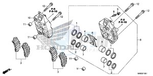 CBR1000SAG CBR1000 ED drawing FRONT BRAKE CALIPER ( CBR1000S/ SA)