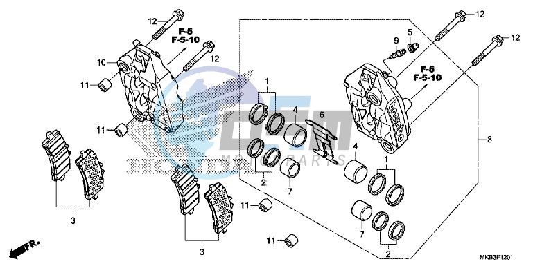 FRONT BRAKE CALIPER ( CBR1000S/ SA)