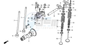 TRX350TE FOURTRAX ES drawing CAMSHAFT/VALVE