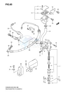 SV650 (E3-E28) drawing REAR MASTER CYLINDER (SV650AK8 SAK8 AK9 SAK9 SAL0)