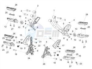 SHIVER 900 E4 ABS (EMEA, LATAM) drawing Foot rests