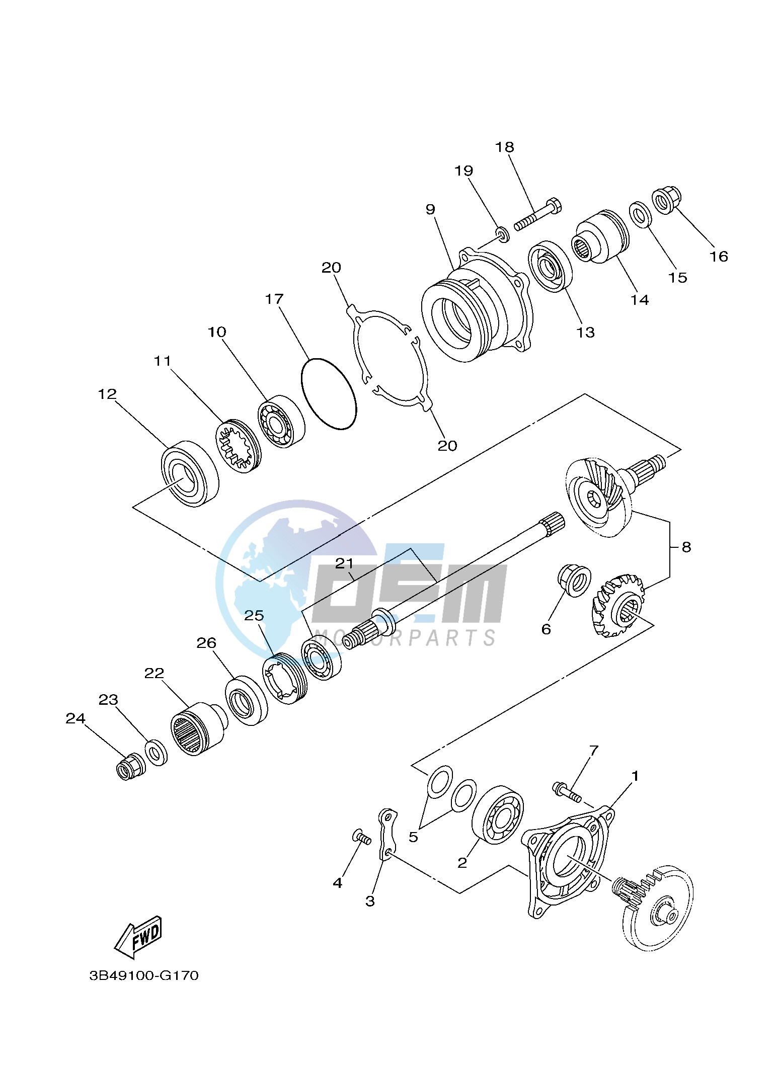 MIDDLE DRIVE GEAR