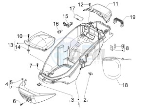 Beverly 250 (USA) USA drawing Helmet box - Undersaddle