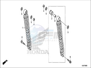 WW125EX2H WW125 E drawing REAR CUSHION