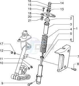 Zip 50 SP drawing Front Shock absorber cover