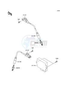 KFX700 KSV700A6F EU drawing Ignition System