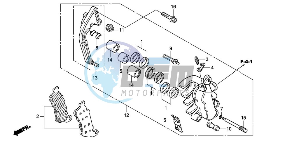 L. FRONT BRAKE CALIPER (CB600FA)