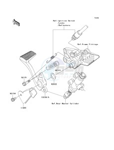 ZG 1400 A [CONCOURS 14 ABS] (8F-9F) A9F drawing BRAKE PEDAL_TORQUE LINK