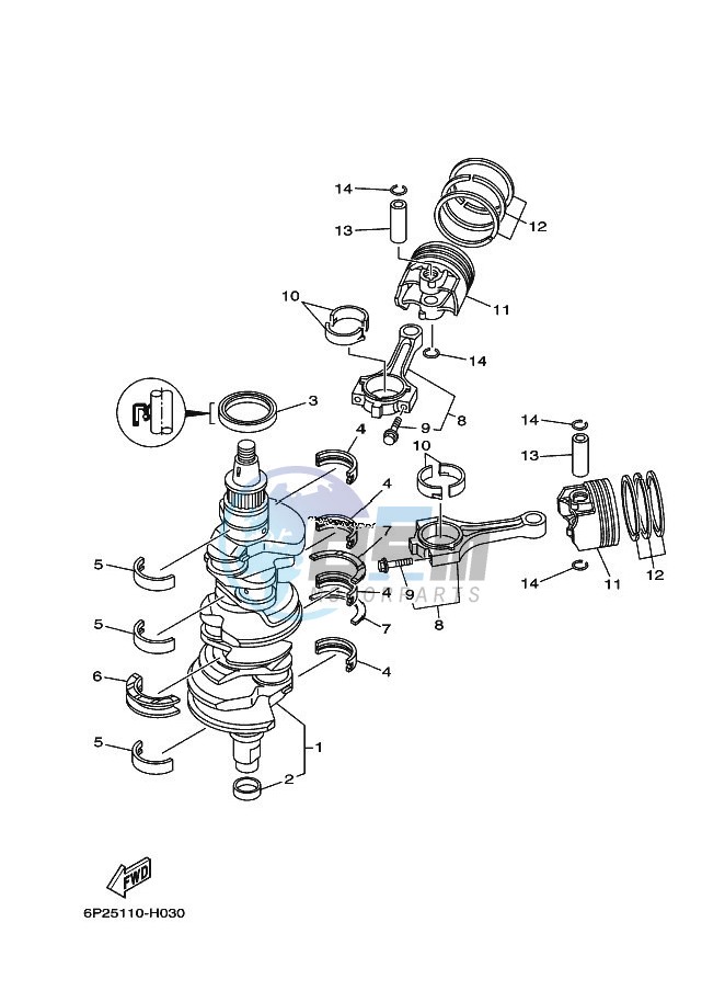 CRANKSHAFT--PISTON