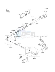 ZX 600 P [NINJA ZX-6R] (7F-8FA) P7F drawing GEAR CHANGE MECHANISM