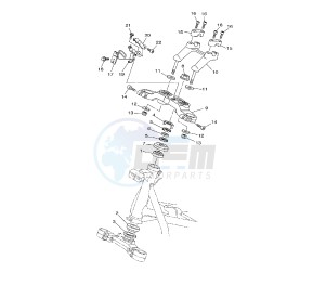 XP T-MAX 500 drawing STEERING STEM