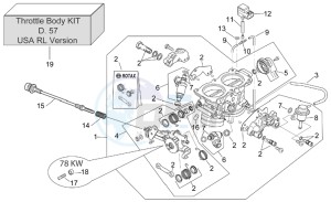 RSV 2 1000 drawing Throttle body