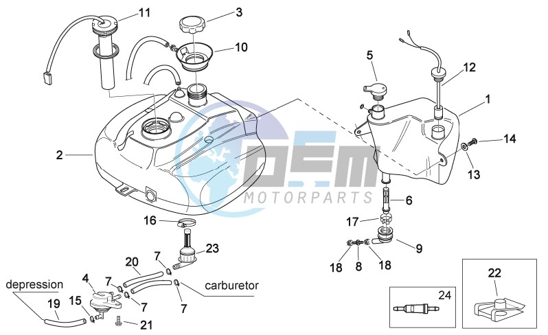 Oil and fuel tank