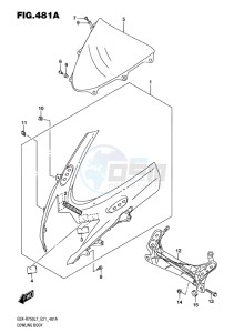 GSX-R750 EU drawing COWLING BODY