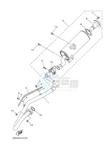 YFM250R RAPTOR 250 (33B8) drawing EXHAUST