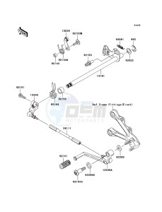 NINJA ZX-6R ZX636-C1H FR GB XX (EU ME A(FRICA) drawing Gear Change Mechanism