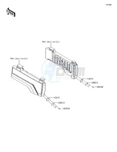 MULE PRO-DXT KAF1000BHF EU drawing Reflectors