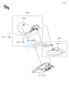 Z1000 ZR1000JHF XX (EU ME A(FRICA) drawing Seat