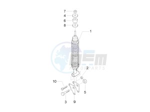 LX 125 4T 2V ie E3 Taiwan drawing Rear suspension - Shock absorber - s