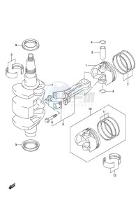 DF 9.9B drawing Crankshaft