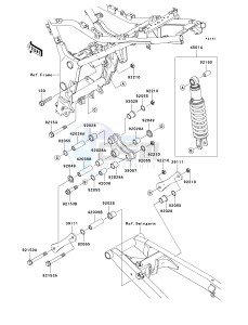 EX250 J [NINJA 250R] (J8F-J9FA) J9FA drawing SUSPENSION_SHOCK ABSORBER