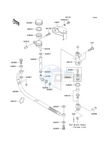 VN 1500 L [VULCAN 1500 NOMAD FI] (L2-L4) [VULCAN 1500 NOMAD FI] drawing REAR MASTER CYLINDER