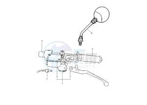 DNA 50 drawing Rear master cylinder